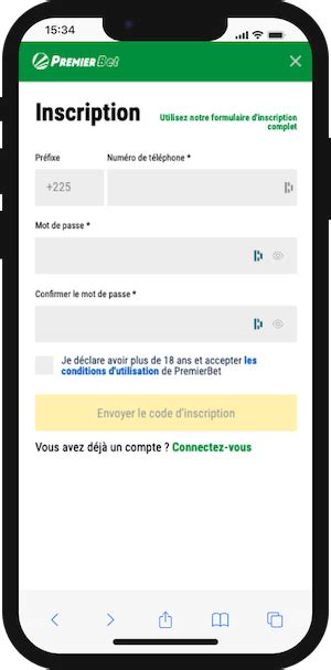 Premier Bet Cote d'Ivoire inscription .